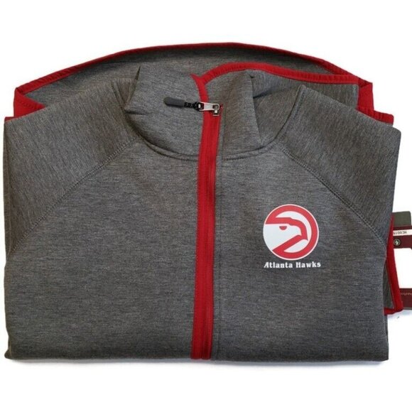 NBA Atlanta Hawks Womens Medium Drop Kick Jacket Touch by Alyssa Milano Grey - Picture 3 of 7